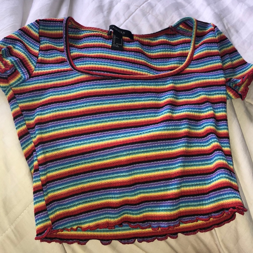 Rainbow lettuce edge T-shirt